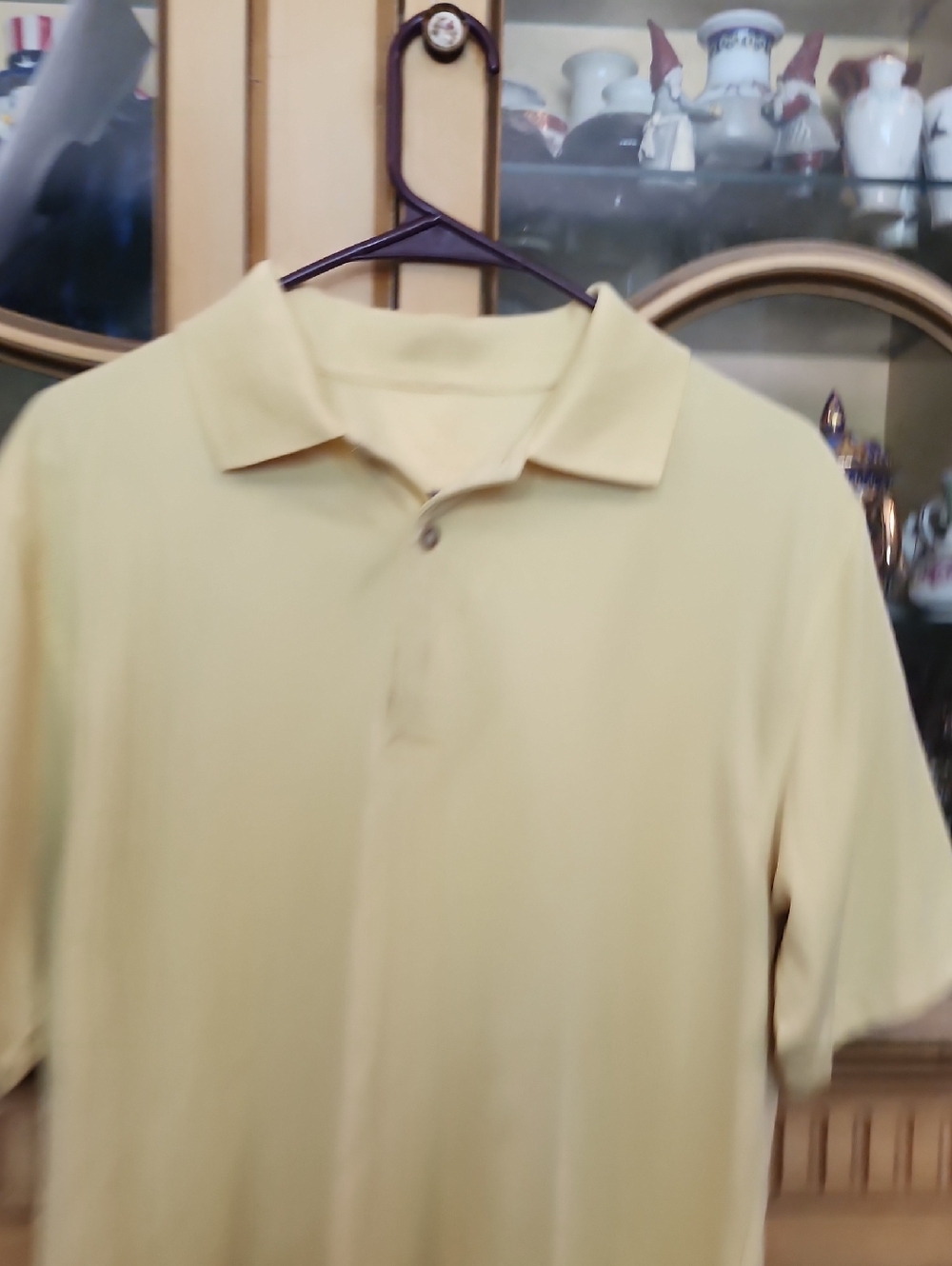 Men's Lightweight Polo Shirt in Pale Yellow